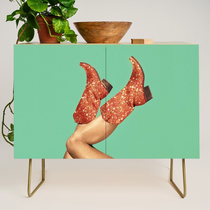 These Boots - Glitter Showgirl Orange Credenza Gallery Image 1