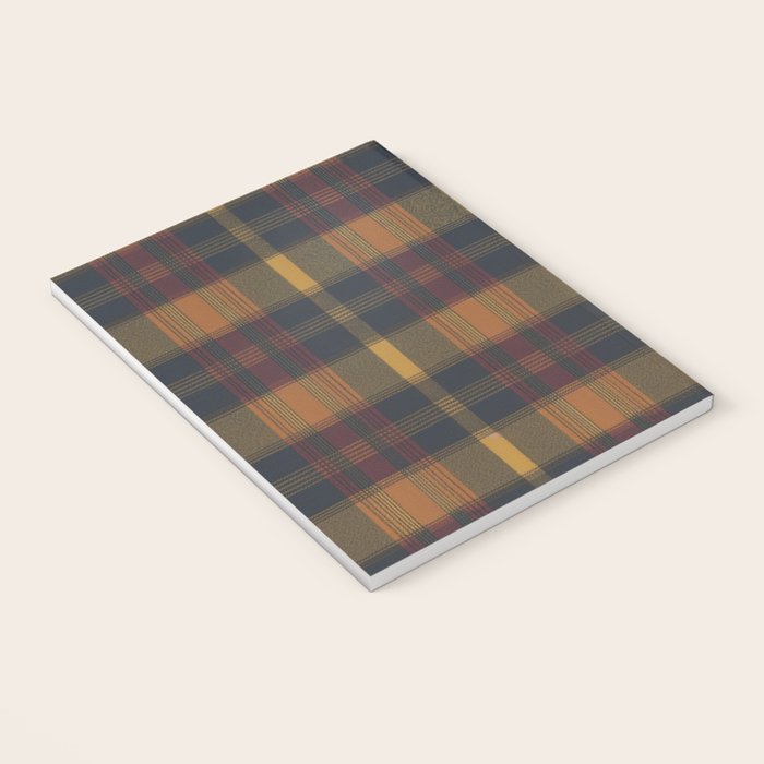 Warm Earthy Plaid Pattern Notebook Gallery Image 3