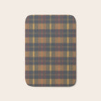 Warm Earthy Plaid Pattern Bath Mat Gallery Image 1