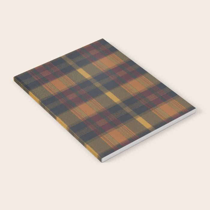 Warm Earthy Plaid Pattern Notebook Gallery Image 2