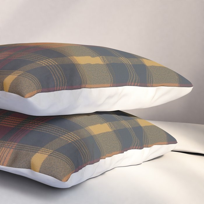 Warm Earthy Plaid Pattern Pillow Sham Gallery Image 3