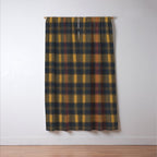 Warm Earthy Plaid Pattern Window Curtain Gallery Image 3