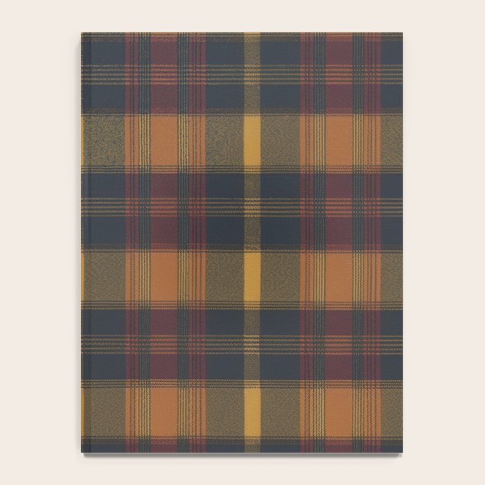 Warm Earthy Plaid Pattern Notebook Gallery Image 4