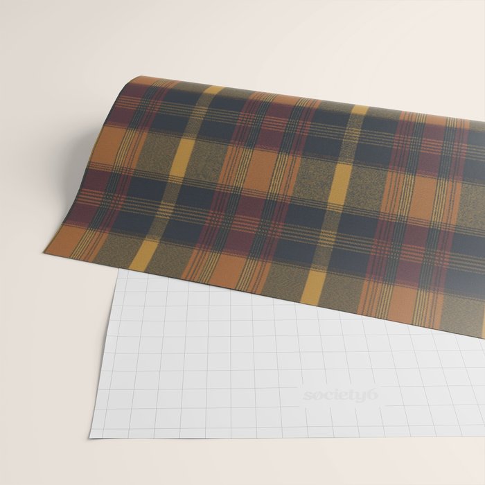 Warm Earthy Plaid Pattern Wrapping Paper Gallery Image 2