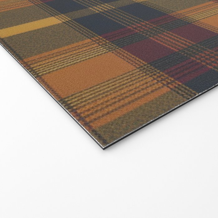 Warm Earthy Plaid Pattern Welcome Mat Gallery Image 2