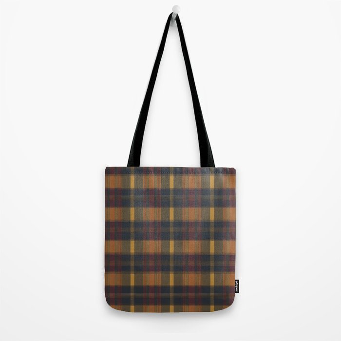 Warm Earthy Plaid Pattern Tote Bag Gallery Image 2