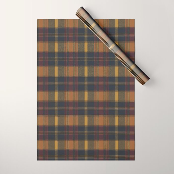 Warm Earthy Plaid Pattern Wrapping Paper Gallery Image 1