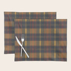 Warm Earthy Plaid Pattern Placemat Gallery Image 1