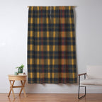 Warm Earthy Plaid Pattern Window Curtain Gallery Image 5
