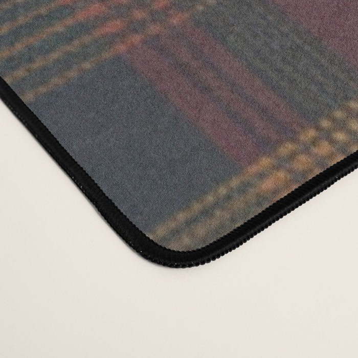 Warm Earthy Plaid Pattern Desk Mat Gallery Image 4