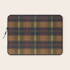 Warm Earthy Plaid Pattern Laptop Sleeve Gallery Image 1