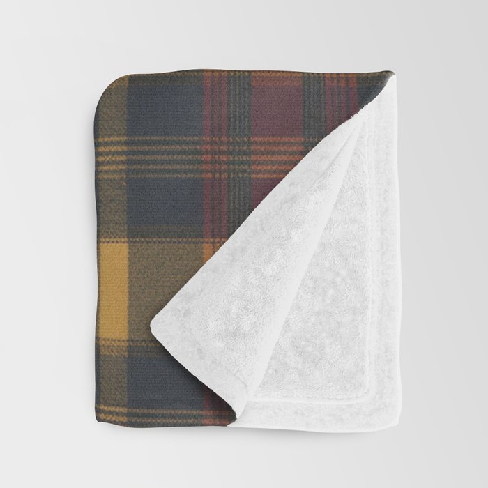 Warm Earthy Plaid Pattern Throw Blanket Gallery Image 3