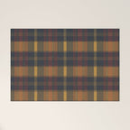 Warm Earthy Plaid Pattern Welcome Mat Gallery Image 1