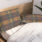 Warm Earthy Plaid Pattern Pillow Sham Gallery Image 2