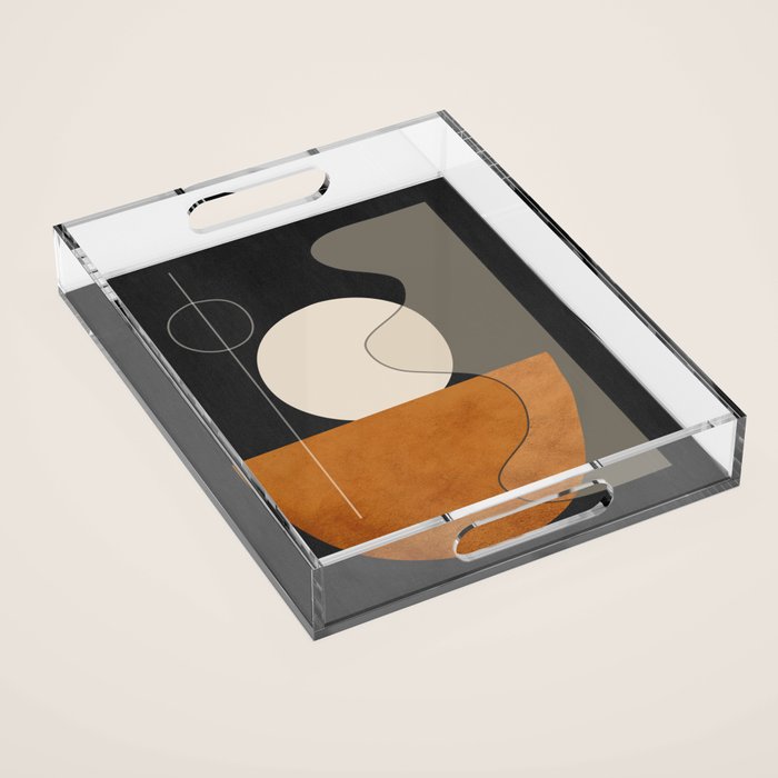 Abstract Minimal Shapes 129 Acrylic Tray Gallery Image 1