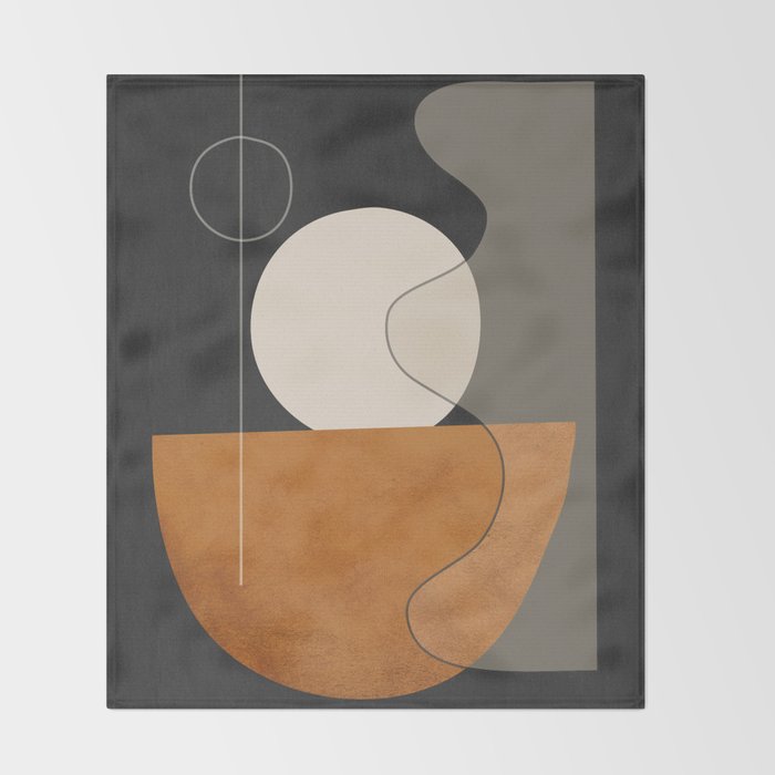 Abstract Minimal Shapes 129 Throw Blanket Gallery Image 2