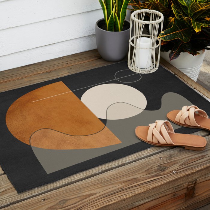 Abstract Minimal Shapes 129 Outdoor Rug Gallery Image 2