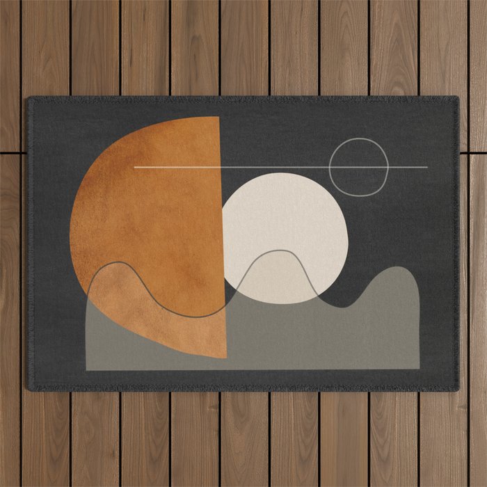 Abstract Minimal Shapes 129 Outdoor Rug Gallery Image 1