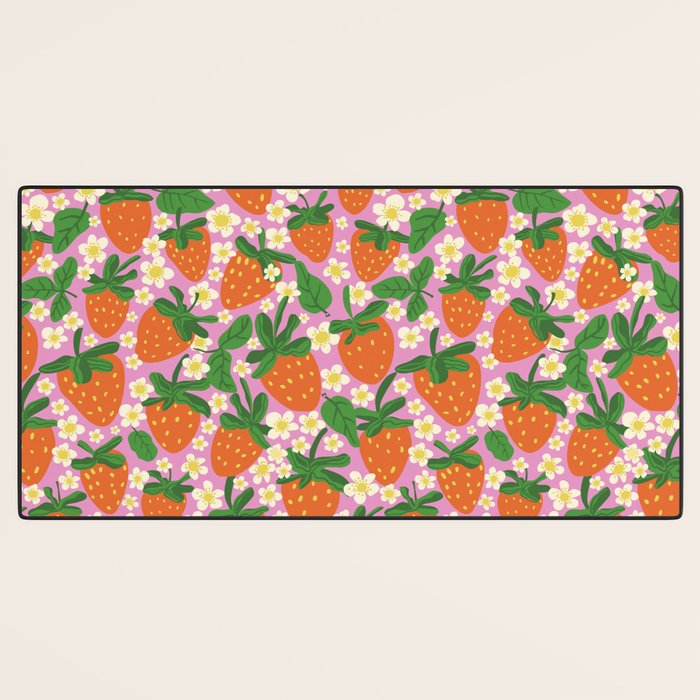 Strawberries Desk Mat Gallery Image 3