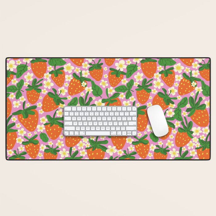 Strawberries Desk Mat Gallery Image 1