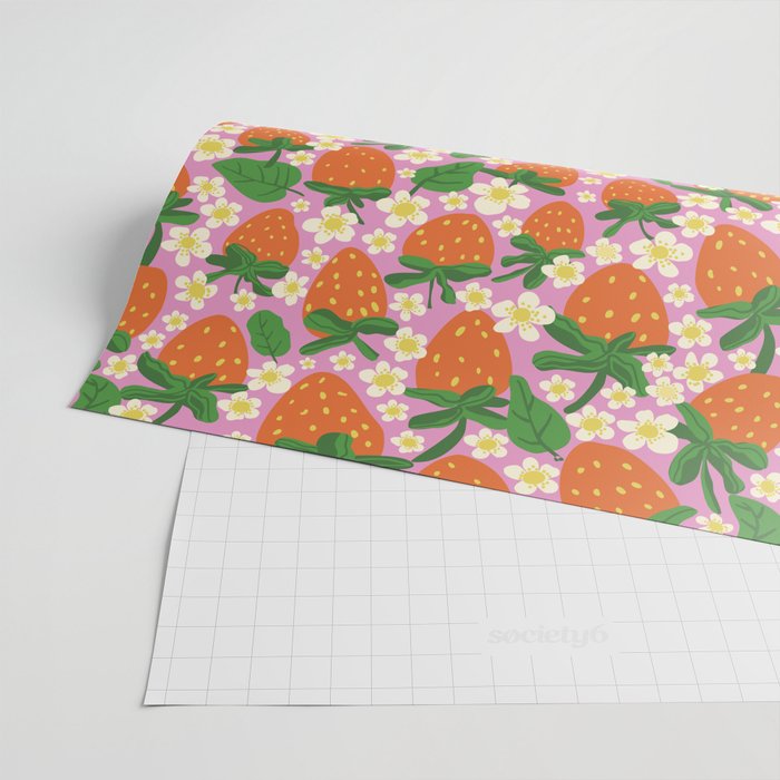 Strawberries Wrapping Paper Gallery Image 2