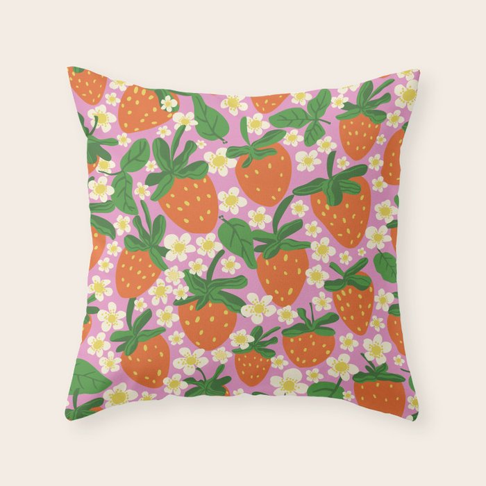 Strawberries Throw Pillow Gallery Image 6