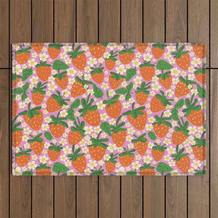 Strawberries Outdoor Rug Gallery Image 1
