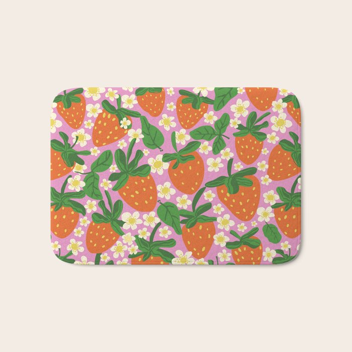 Strawberries Bath Mat Gallery Image 1