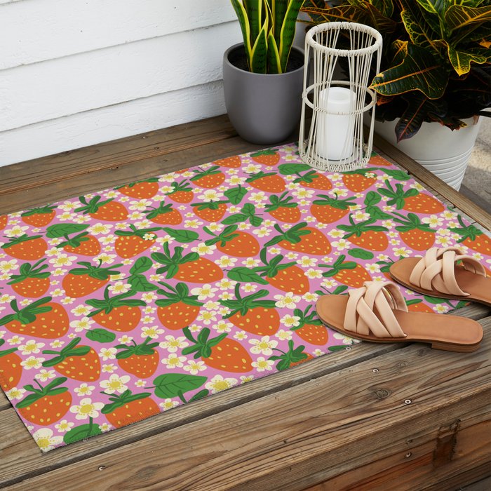 Strawberries Outdoor Rug Gallery Image 2