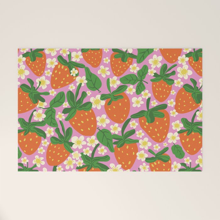 Strawberries Welcome Mat Gallery Image 1