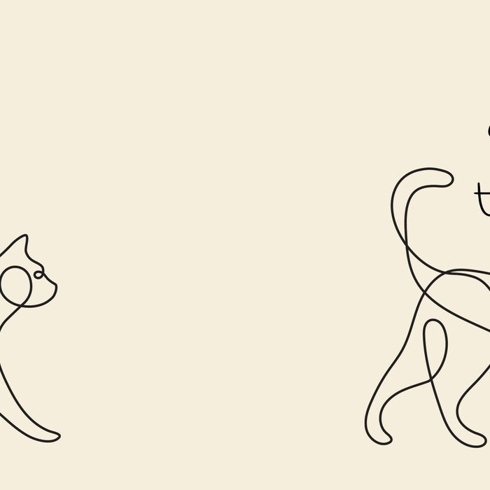 Un Deux Trois Cat / Minimalist Line Drawing Coffee Mug Gallery Image 2