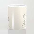 Un Deux Trois Cat / Minimalist Line Drawing Coffee Mug Gallery Image 4
