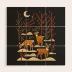 Wild Wood Deer Wood Wall Art Gallery Image 1