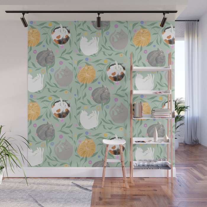 Cat Nap Wall Mural Gallery Image 1