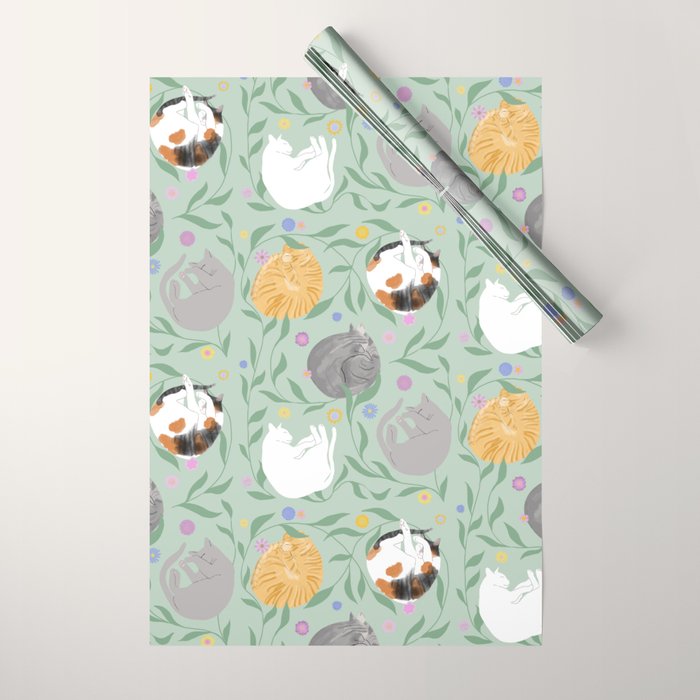 Cat Nap Wrapping Paper Gallery Image 1