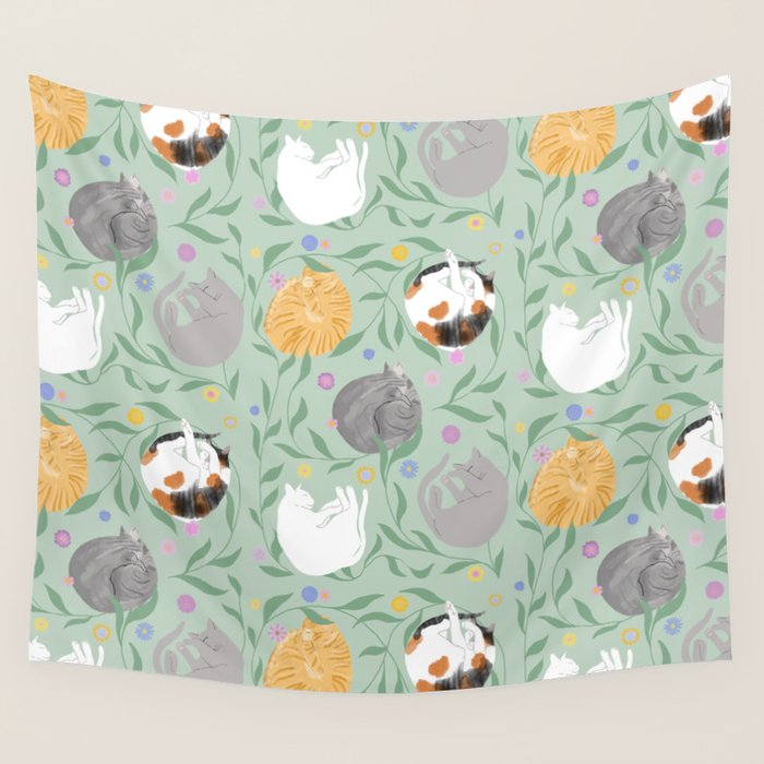 Cat Nap Wall Tapestry Gallery Image 4