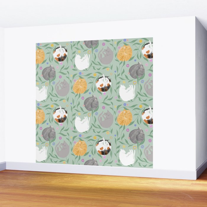 Cat Nap Wall Mural Gallery Image 2