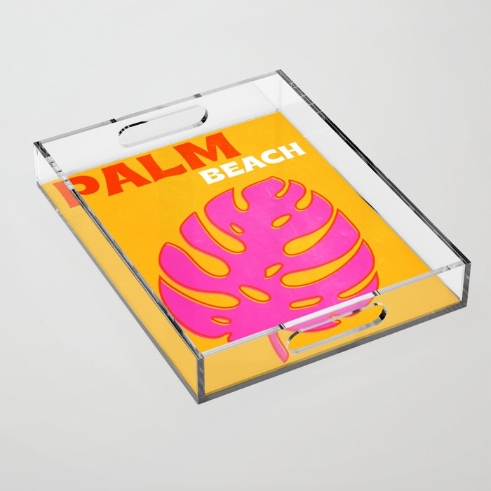 Palm Beach: Vintage Travel Colour Series 01 Acrylic Tray Gallery Image 1
