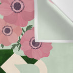 Anemones and vase Wall Tapestry Gallery Image 3