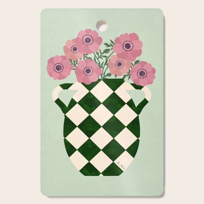 Anemones and vase Cutting Board Gallery Image 1