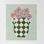 Anemones and vase Throw Blanket Gallery Image 2