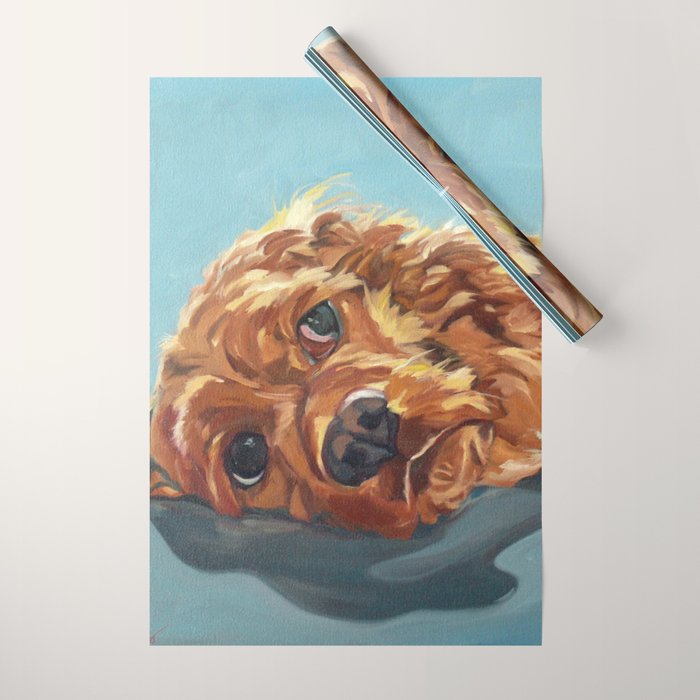 Newton the Lounging Cocker Spaniel Wrapping Paper Gallery Image 1