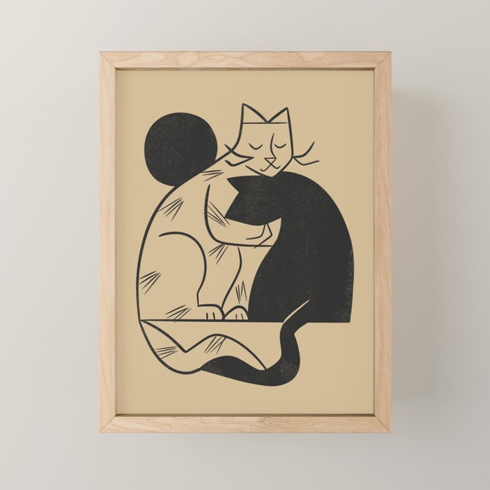 Kind Kats Mini Art Print Gallery Image 1