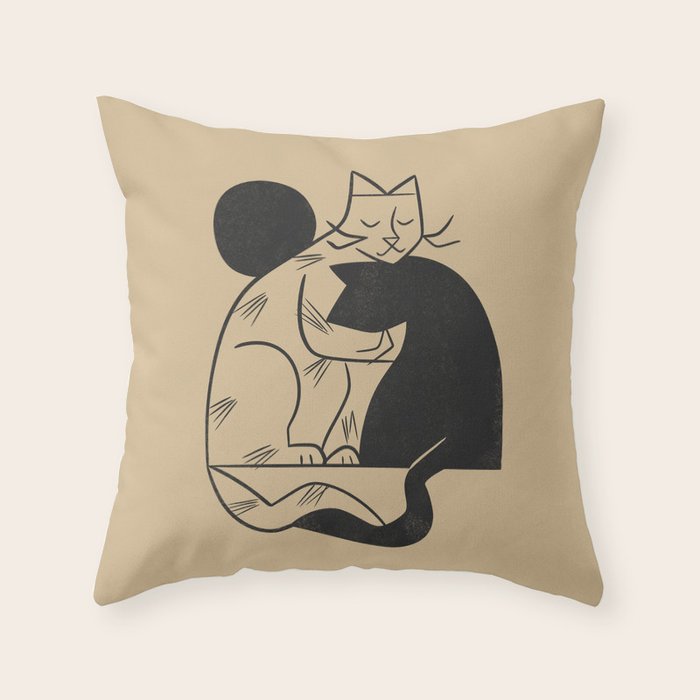 Kind Kats Throw Pillow Gallery Image 1