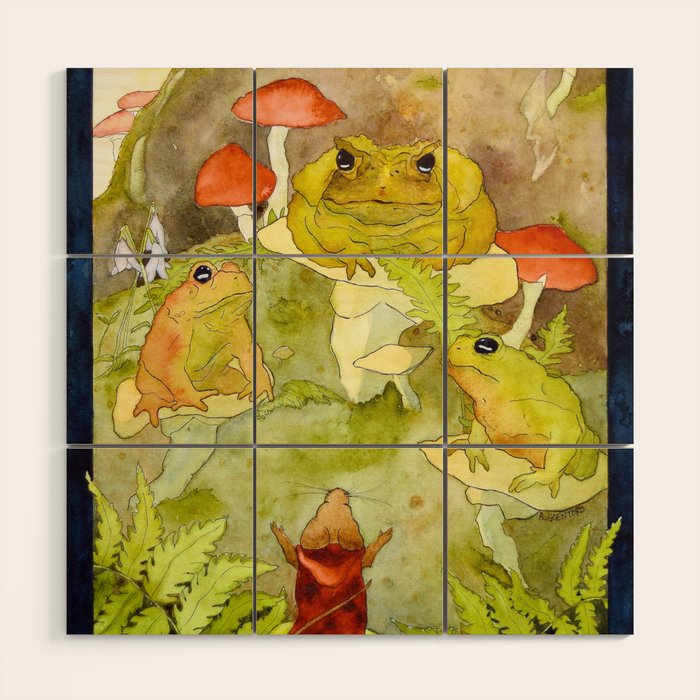 Toad Council Wood Wall Art Gallery Image 1
