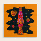Leo Lava Lamp Wood Wall Art Gallery Image 1