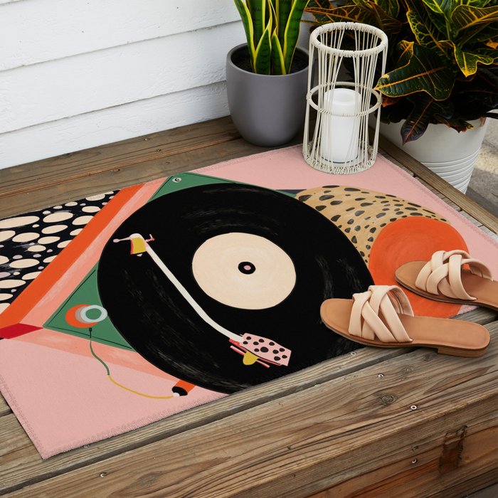 Nostalgic Grooves Outdoor Rug Gallery Image 2