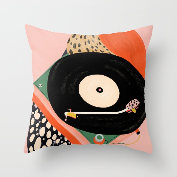 Nostalgic Grooves Throw Pillow Gallery Image 6