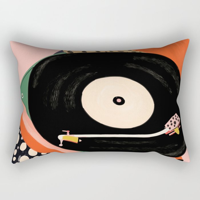 Nostalgic Grooves Rectangular Pillow Gallery Image 2