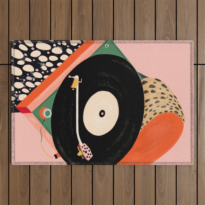 Nostalgic Grooves Outdoor Rug Gallery Image 1